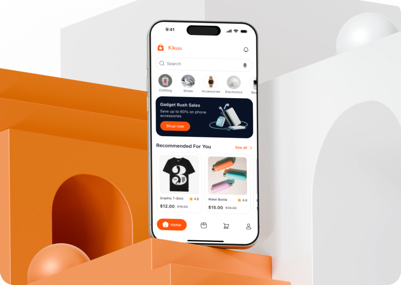 Kikku e-commerce platform — hero design overview